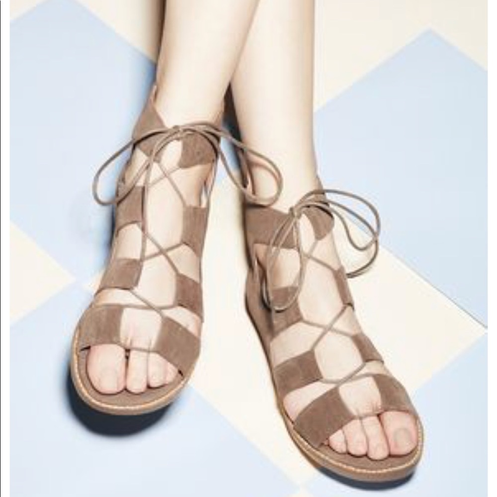 Sole Society lace- up flat sandal